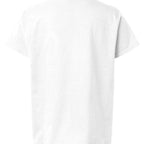 Baddie Bee Clothing classic white cotton crew neck t-shirt, short sleeves, relaxed fit, casual everyday wear.