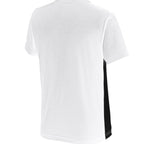 Baddie Bee Clothing white youth polyester t-shirt with black side panel and athletic V-neck. Moisture-wicking and UPF 30+.